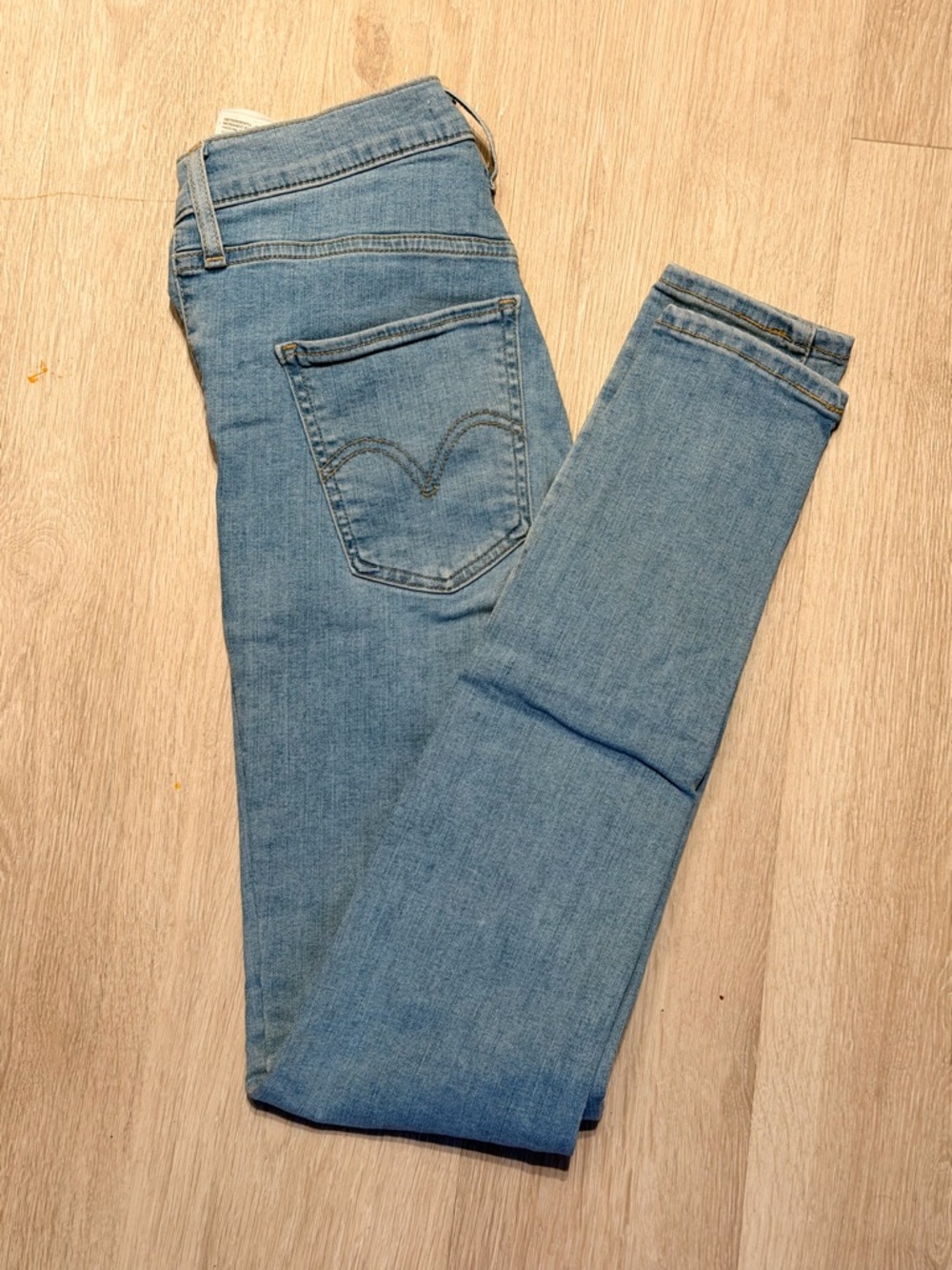 Levi's Blue Skinny Jeans with Modern Distressing